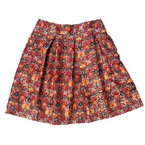 Anthro Maeve Skirt Tapestry Floral Metallic Medium